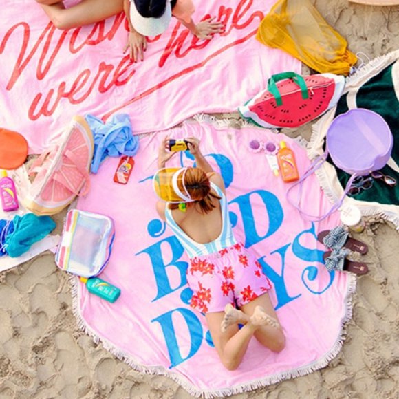 No Bad Day All Around Giant Circle Beach Towel - Picture 4 of 4